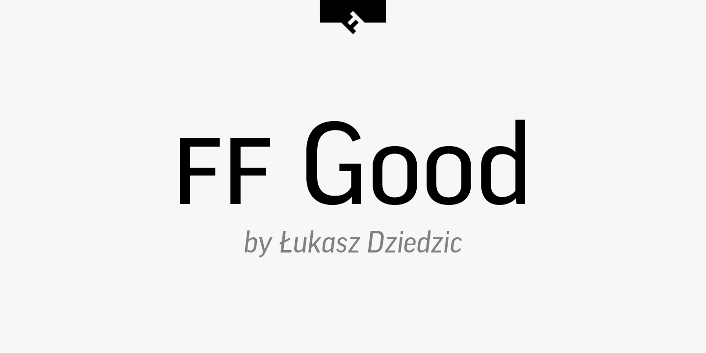 Przykład czcionki FF Good Pro Compressed Italic